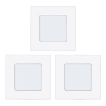 Eglo 78196 - Set om 3 infällda LED-armaturer FUEVA LED/2,7W/230V 8,5x8,5 cm