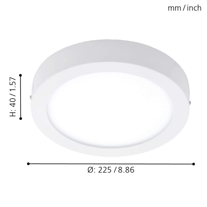 Eglo 78201 - LED-taklampa FUEVA LED/16,5W/230V Ø 22,5 cm