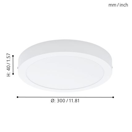 Eglo 78203 - LED-taklampa FUEVA LED/22W/230V Ø 30 cm