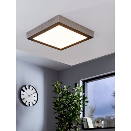 Eglo 78218 - LED taklampa FUEVA LED/22W/230V 30x30 cm matt krom