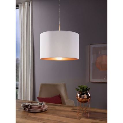 Eglo 78695 - Taklampa PASTERI 1xE27/60W/230V vit