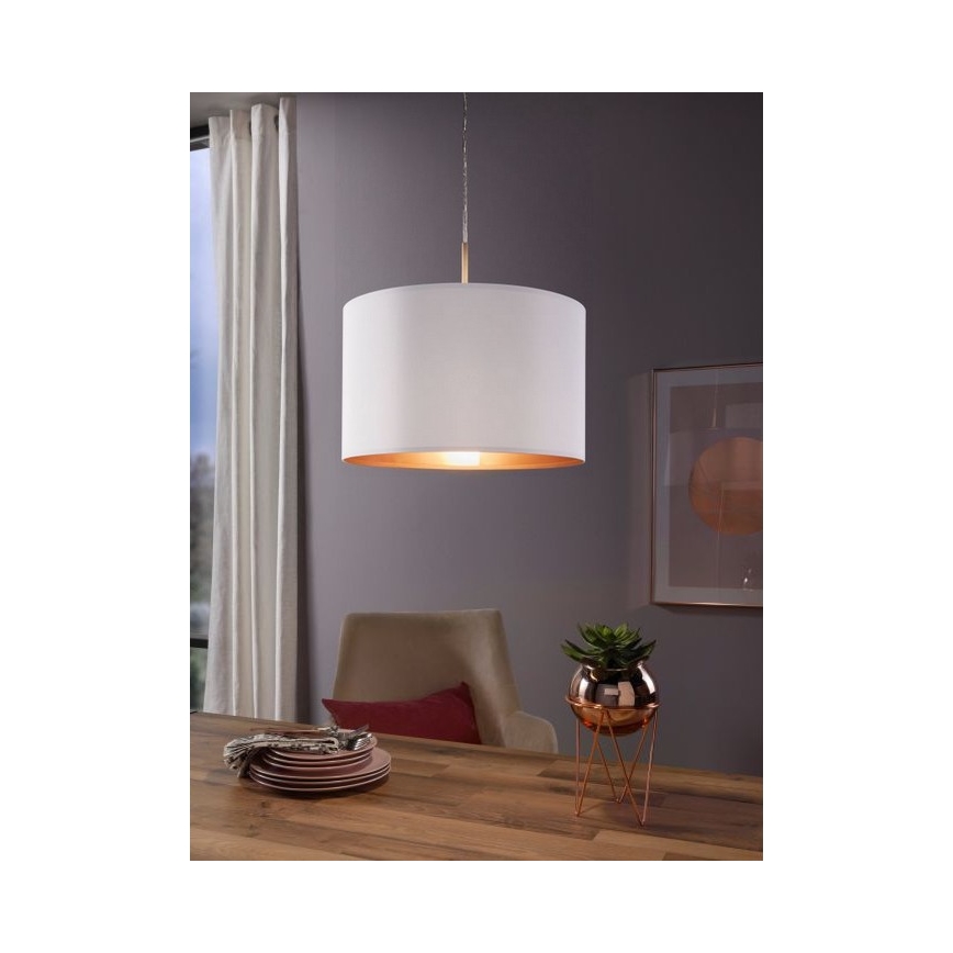 Eglo 78695 - Taklampa PASTERI 1xE27/60W/230V vit