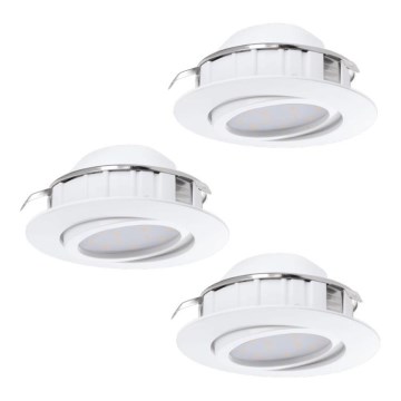 Eglo 78755 - KIT 3x LED infälld belysning PINEDA 1xLED/6W/230V 3000K vit