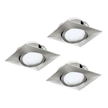 Eglo 78758 - KIT 3x LED infälld belysning PINEDA LED/6W/230V