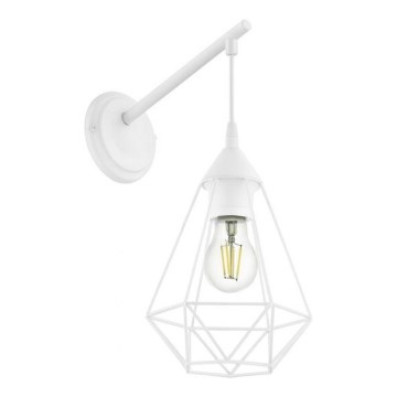 Eglo 79084 - Vägglampa BYRON 1xE27/60W/230V vit