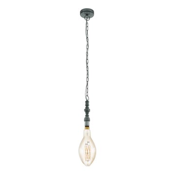 Eglo 79407 - LED-krona PENSILVA med kedja, 1xE27/8W/230V, svart