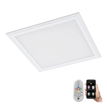 Eglo 79464 - LED Dimbar taklampa POZZALLO LED/16W/230V 2700-6500K 30x30 cm vit + fjärrkontroll