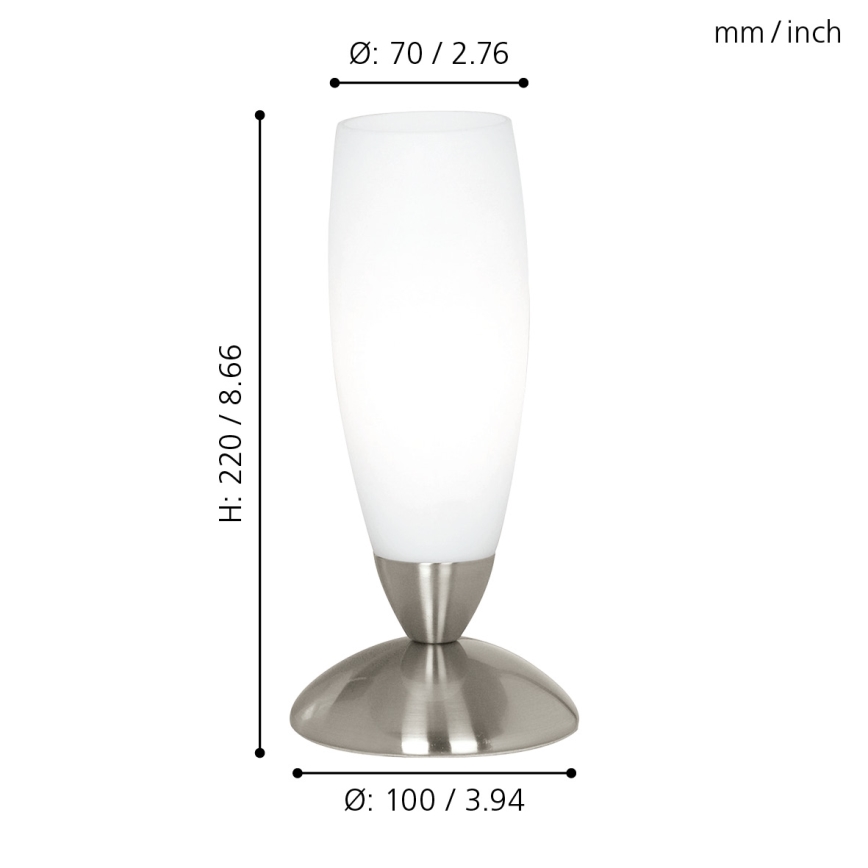 EGLO 82305 - Bordslampa SLIM 1xE14/40W