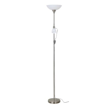 EGLO - Golvlampa 1xE27/60W + 1xE14/25W matt krom