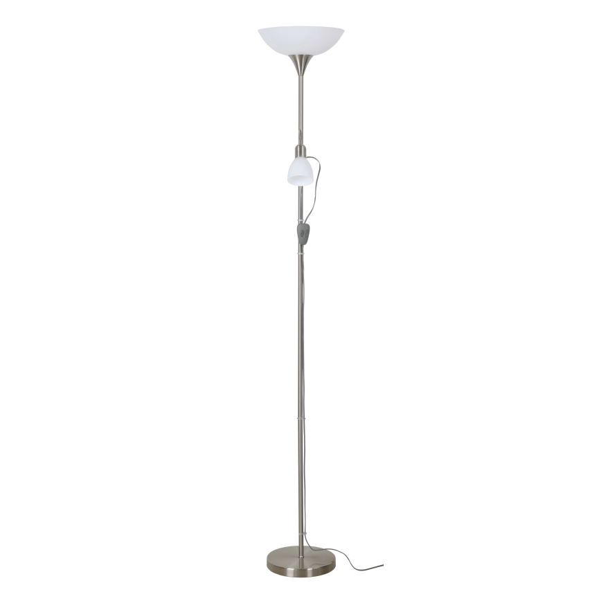 EGLO - Golvlampa 1xE27/60W + 1xE14/25W matt krom