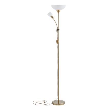 EGLO - Golvlampa 1xE27/60W + 1xE14/25W guld