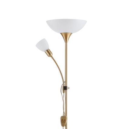 EGLO - Golvlampa 1xE27/60W + 1xE14/25W guld