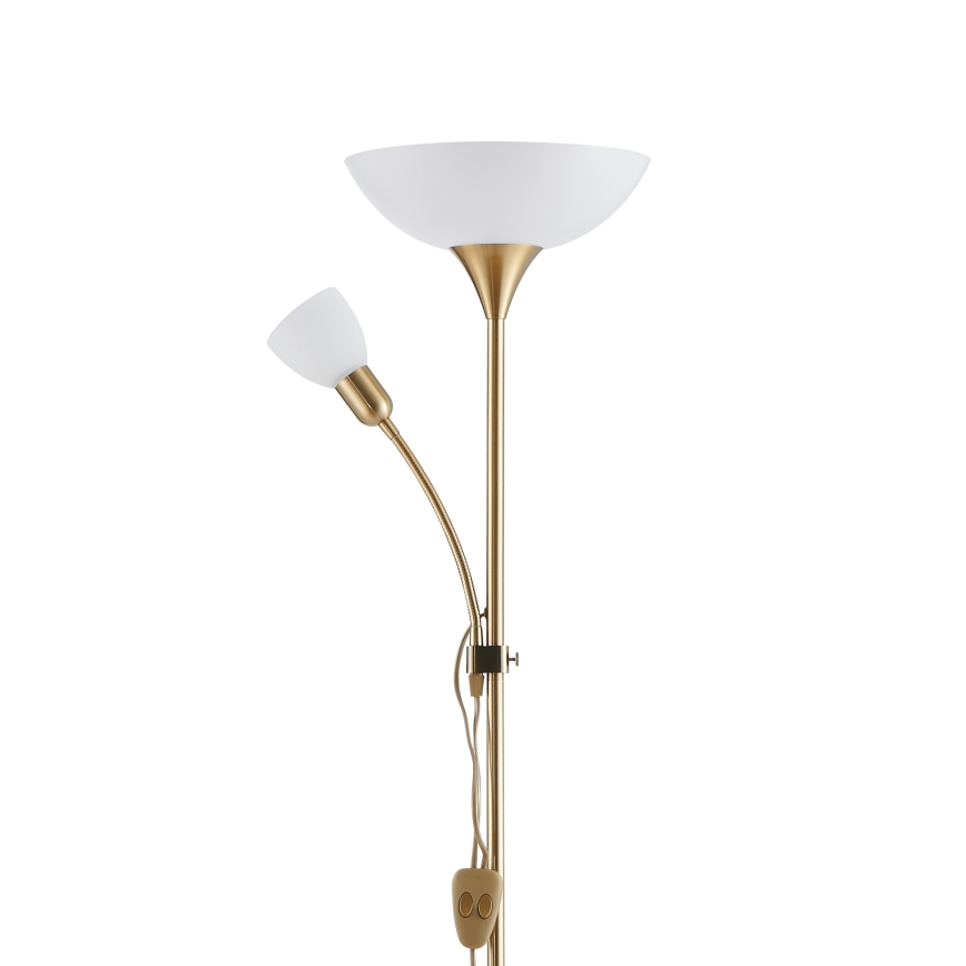 EGLO - Golvlampa 1xE27/60W + 1xE14/25W guld