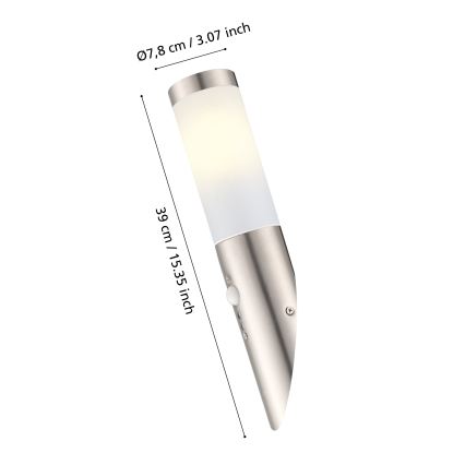 EGLO - Utomhus sensorvägglampa 1xE27/15W IP44