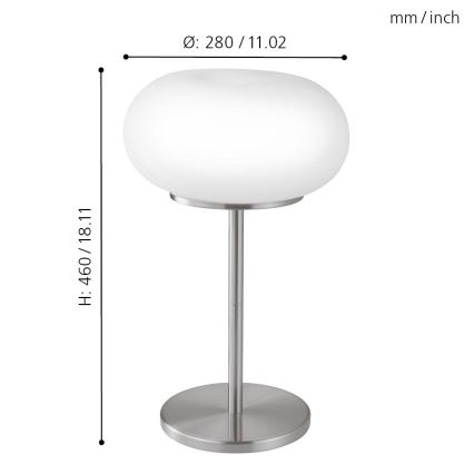 EGLO - Bordslampa OPTICA 2xE27/60W diameter 28 cm