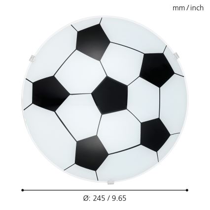 Eglo - Takbelysning för barn E27/60W/230V