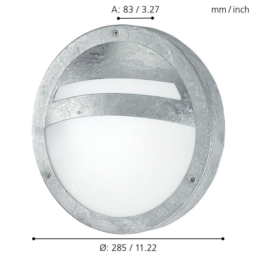 Eglo 88119 - Utomhusvägglampa SEVILLA 1xE27/15W/230V IP44