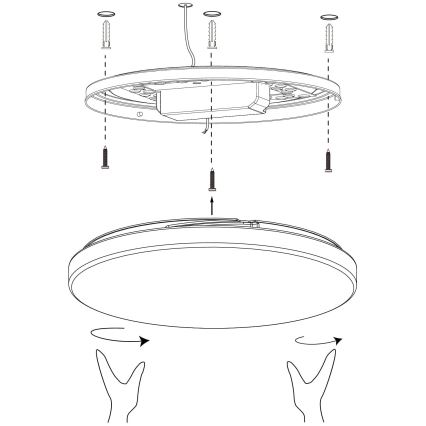 Eglo - LED dimbar taklampa LED/19,2W/230V 2700-6500K ZigBee