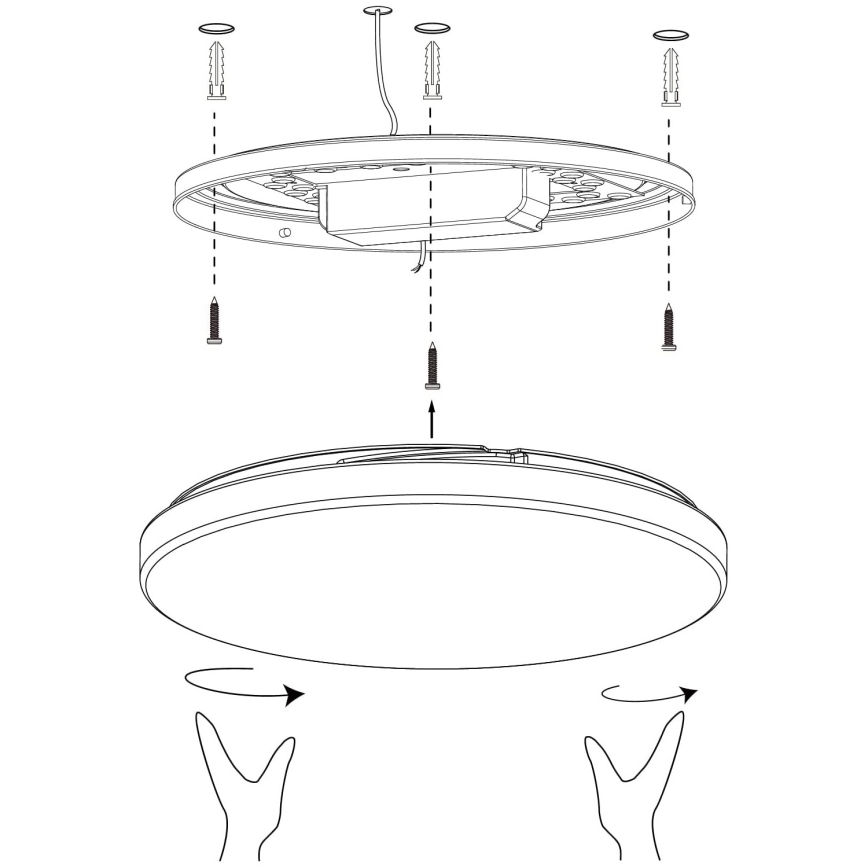 Eglo - LED dimbar taklampa LED/19,2W/230V 2700-6500K ZigBee
