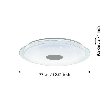 Eglo - LED dimbar taklampa LED/38,1W/230V 2700-6500K ZigBee