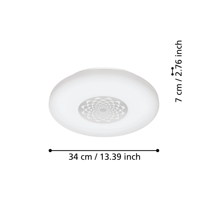 Eglo 900008 - Dimbar LED-takarmatur CAPASSO LED/15,6W/230V 2700-6500K