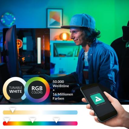 Eglo - LED RGBW dimbar badrumsspegelbelysning 15,6W/230V IP44 ZigBee