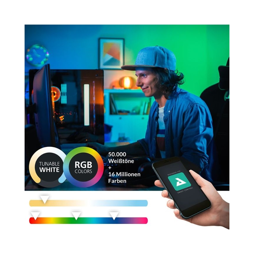 Eglo - LED RGBW dimbar badrumsspegelbelysning 15,6W/230V IP44 ZigBee