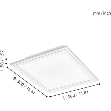 Eglo - LED dimbar taklampa LED/15,3W/230V vit ZigBee