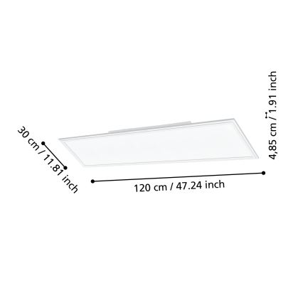 Eglo - LED dimbar taklampa LED/33,5W/230V vit ZigBee
