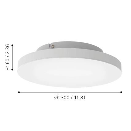 Eglo - LED RGBW Dimbart takarmatur i tak med LED/15,7W/230V ZigBee
