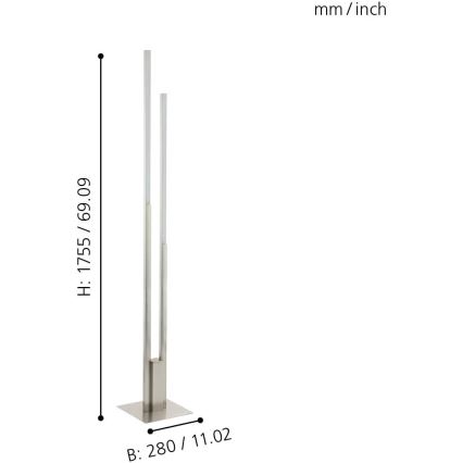Eglo - LED RGBW Dimbara golvlampa LED/32W/230V ZigBee