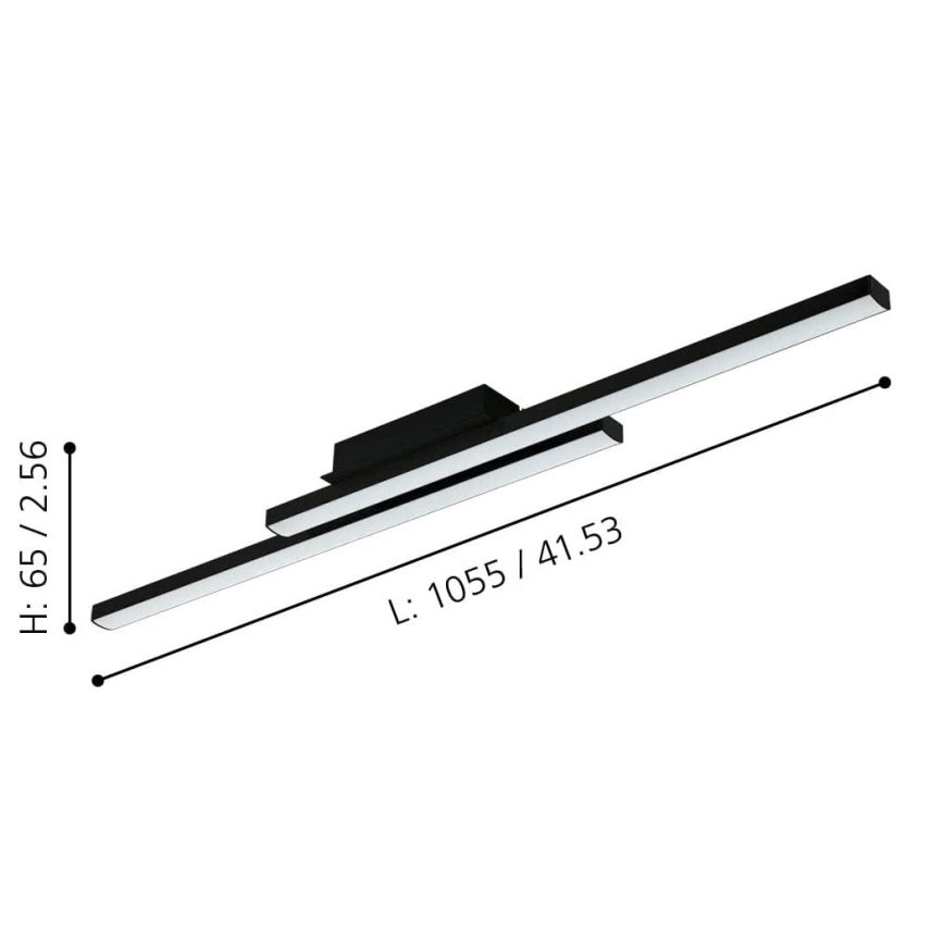 Eglo - LED RGBW Dimbart takarmatur i tak med LED/32W/230V svart ZigBee