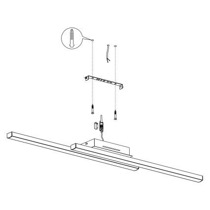 Eglo - LED RGBW Dimbart takarmatur i tak med LED/32W/230V svart ZigBee