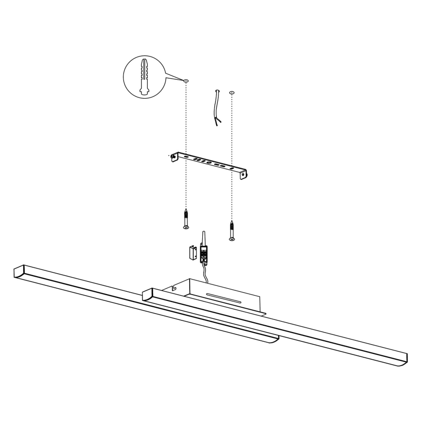 Eglo - LED RGBW Dimbart takarmatur i tak med LED/32W/230V svart ZigBee