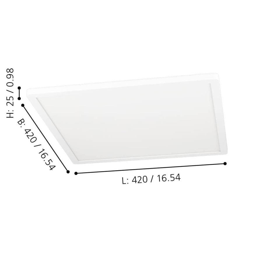 Eglo - LED RGBW dimbar taklampa LED/16,5W/230V 2700-6500K vit ZigBee