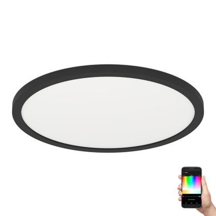 Eglo - LED RGBW Dimbart takarmatur i taklampa LED/14,6W/230V svart ZigBee