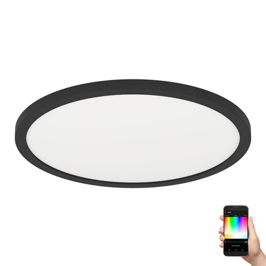 Eglo - LED RGBW Dimbart takarmatur i taklampa LED/14,6W/230V svart ZigBee