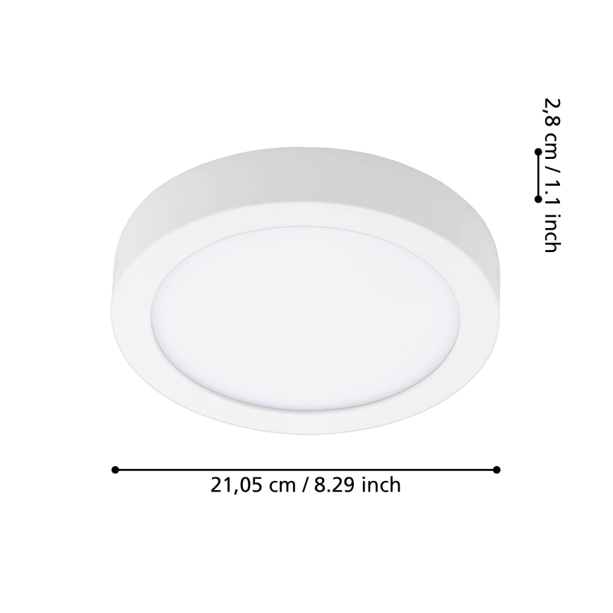 Eglo - Dimbar LED-taklampa för badrum, LED/16,5W/230V, 2700–6500K, IP44, ZigBee, Ø 21 cm