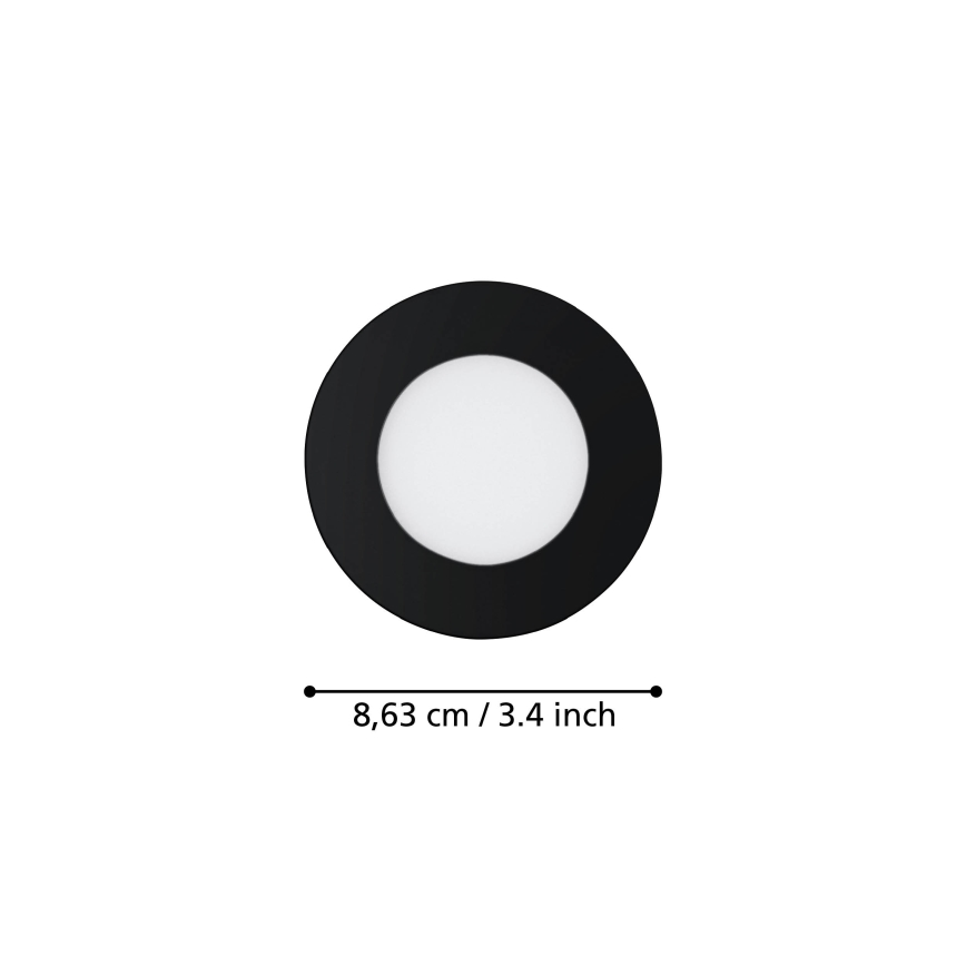 Eglo - Set om 3 dimbara LED-badrumsarmaturer FUEVA-Z 1xLED/2,8W/230V IP44 Ø 8,5 cm