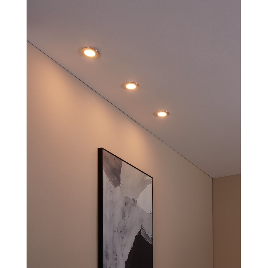 Eglo - Set med 3 dimbara LED-badrumsarmaturer FUEVA-Z 2,8W/230V IP44 Ø 8,5 cm