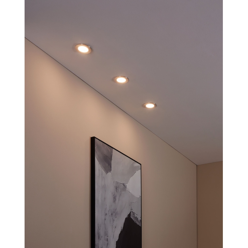 Eglo - Set med 3 dimbara LED-badrumsarmaturer FUEVA-Z 2,8W/230V IP44 Ø 8,5 cm