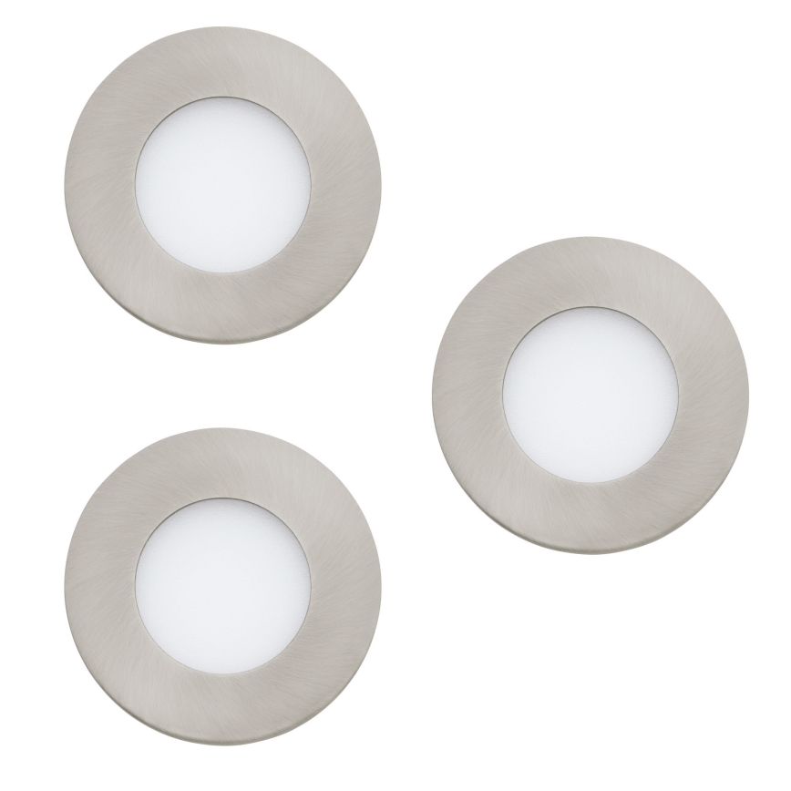 Eglo - Set med 3 dimbara LED-badrumsarmaturer FUEVA-Z 2,8W/230V IP44 Ø 8,5 cm