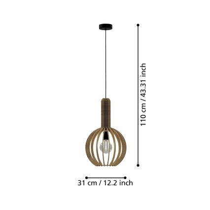 Eglo - Taklampa 1xE27/40W/230V Ø 31 cm beige