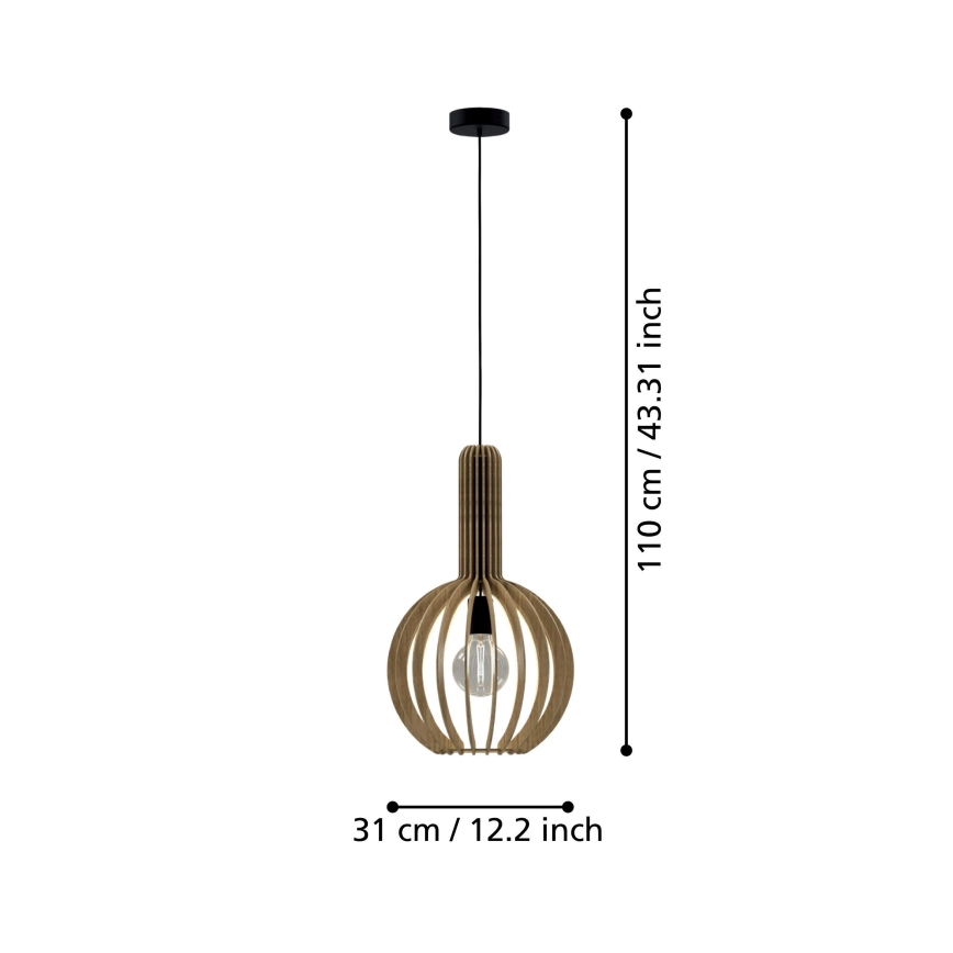 Eglo - Taklampa 1xE27/40W/230V Ø 31 cm beige