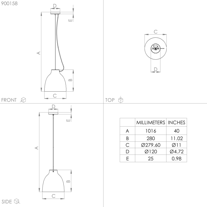 Eglo - Taklampa 1xE27/40W/230V svart