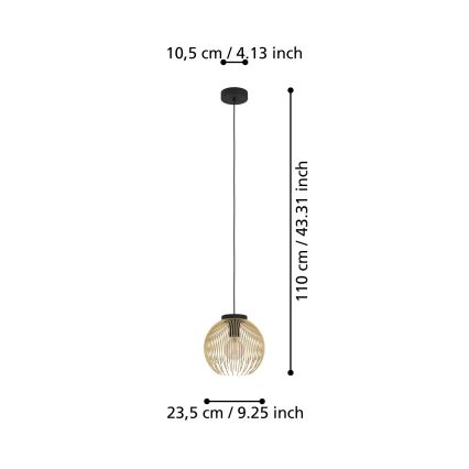 Eglo - Taklampa 1xE27/40W/230V
