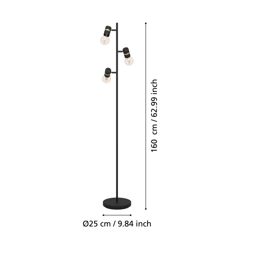 Eglo - Golvlampa 3xE27/10W/230V