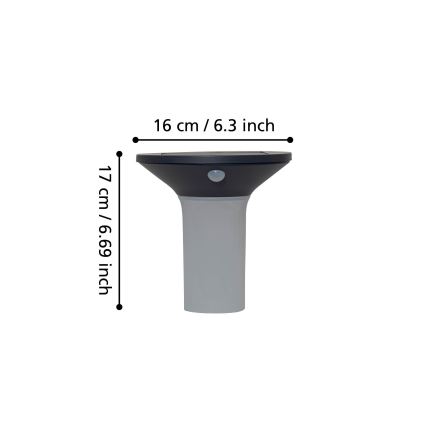Eglo - LED utomhussolcellslampa med sensor 6xLED/0,03W/3,7V IP44