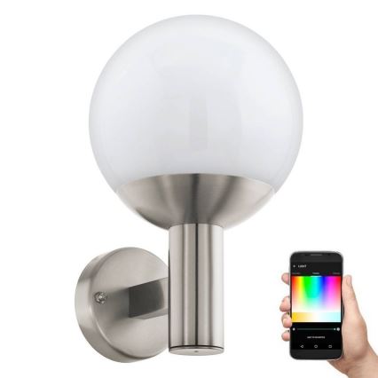 Eglo - LED RGB Dimbart utomhus vägglampa E27/9W/230V 2700-6500K IP44