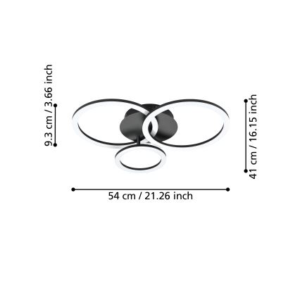 Eglo - LED dimbar taklampa LED/33W/230V